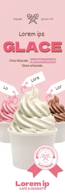 Mettre en évidence les photos roses pour promouvoir les glaces propres