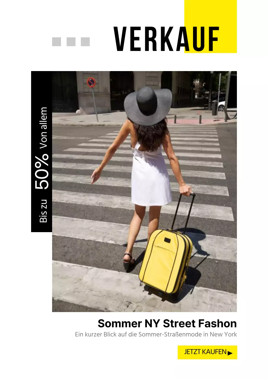 Gelb Sommer New York Street Fashion Lookbook Verkauf Frauen Shopping