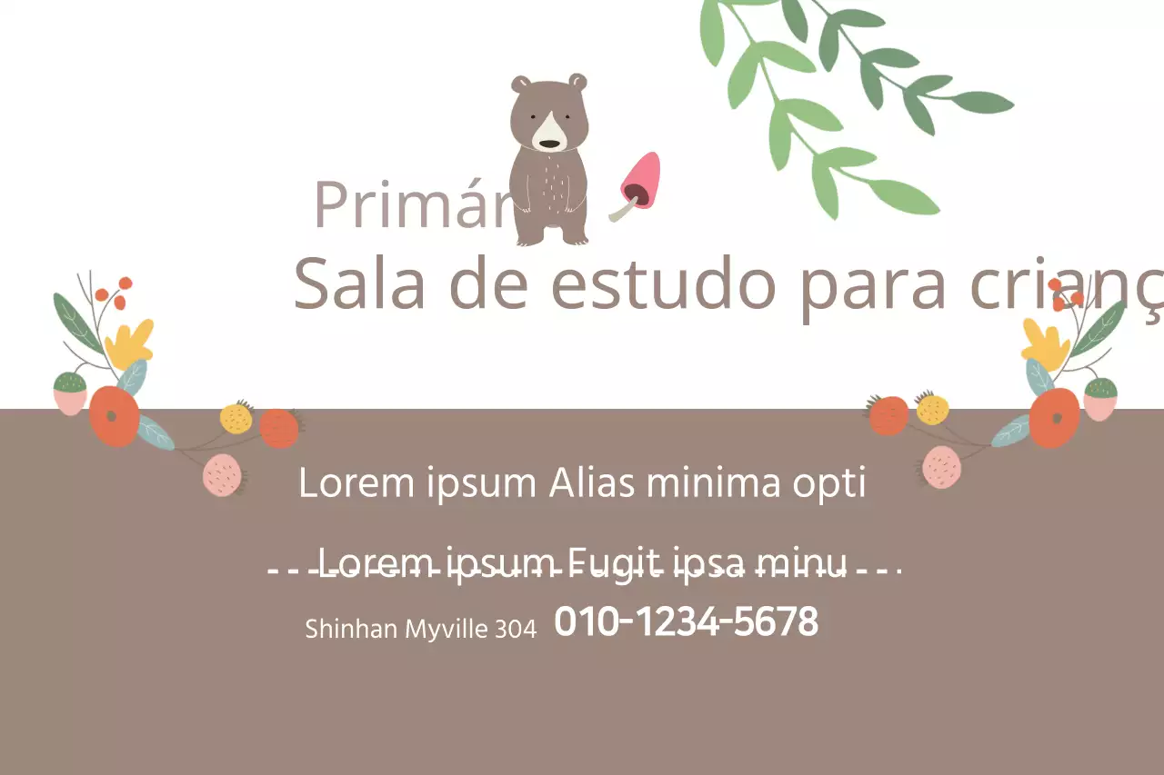 Sala de estudo para crianças elevada
