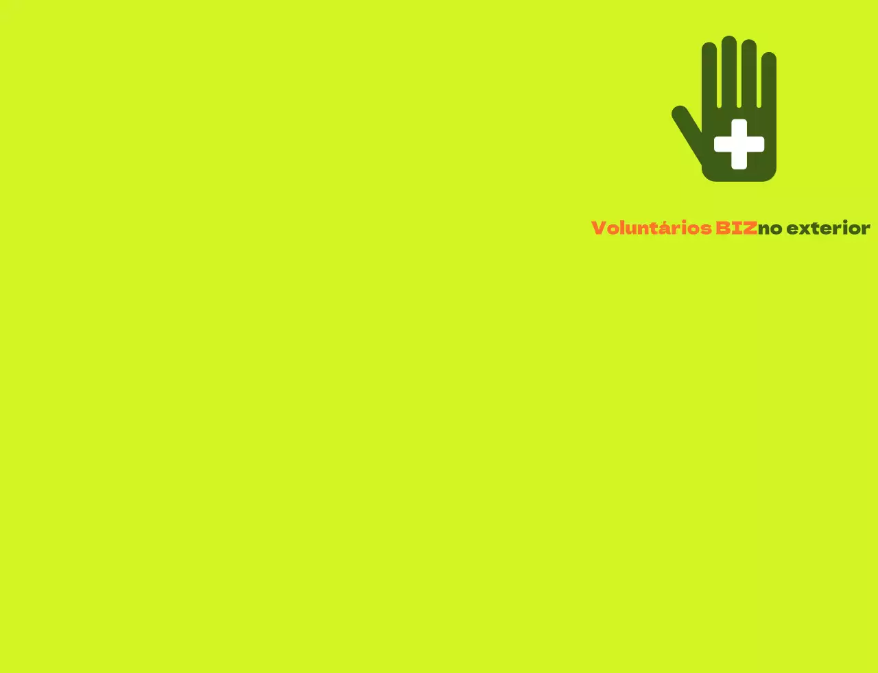 Colete de voluntário no estrangeiro com logótipo simples verde-laranja