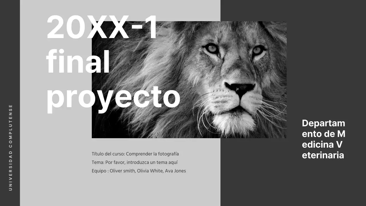 Presentaciones en blanco y negro