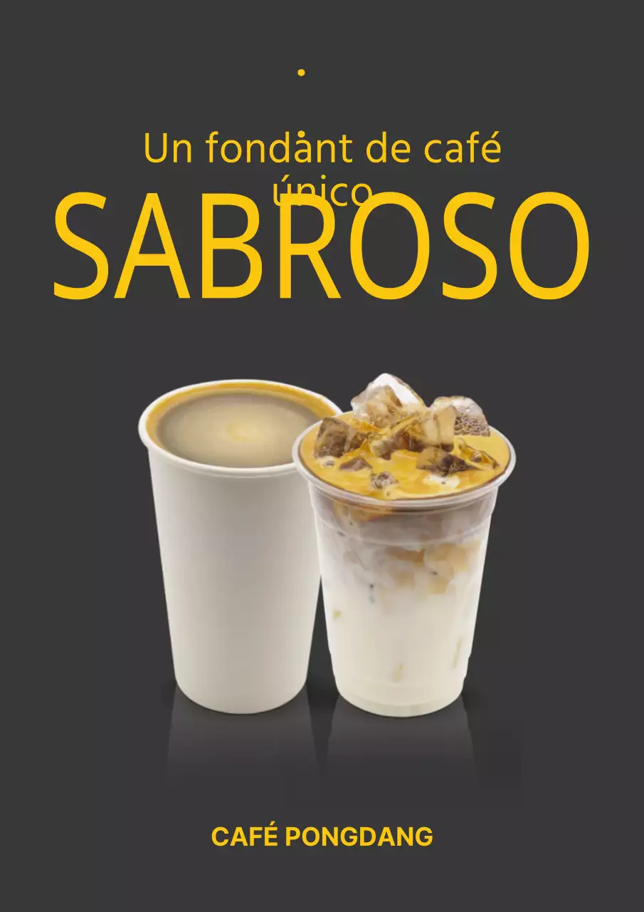 Anuncie su carta de bebidas Simple Café Latte