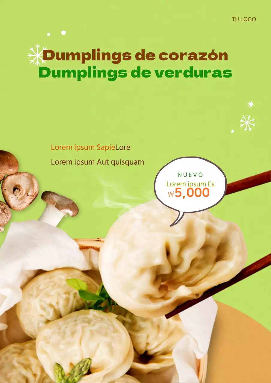 Promocione su nuevo menú de gyozas
