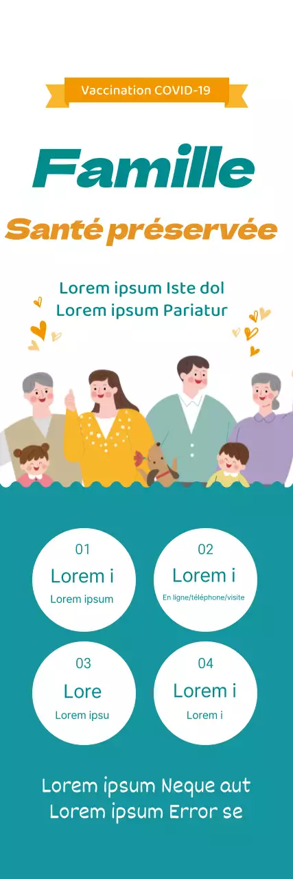 Illustration bleue et jaune, promotion propre d'un vaccin