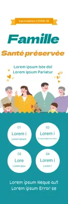 Illustration bleue et jaune, promotion propre d'un vaccin