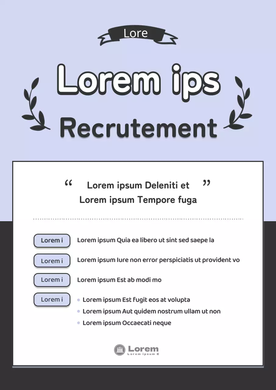 Annonce de recrutement du club mauve et noir