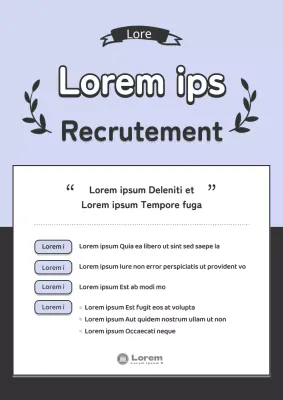 Annonce de recrutement du club mauve et noir