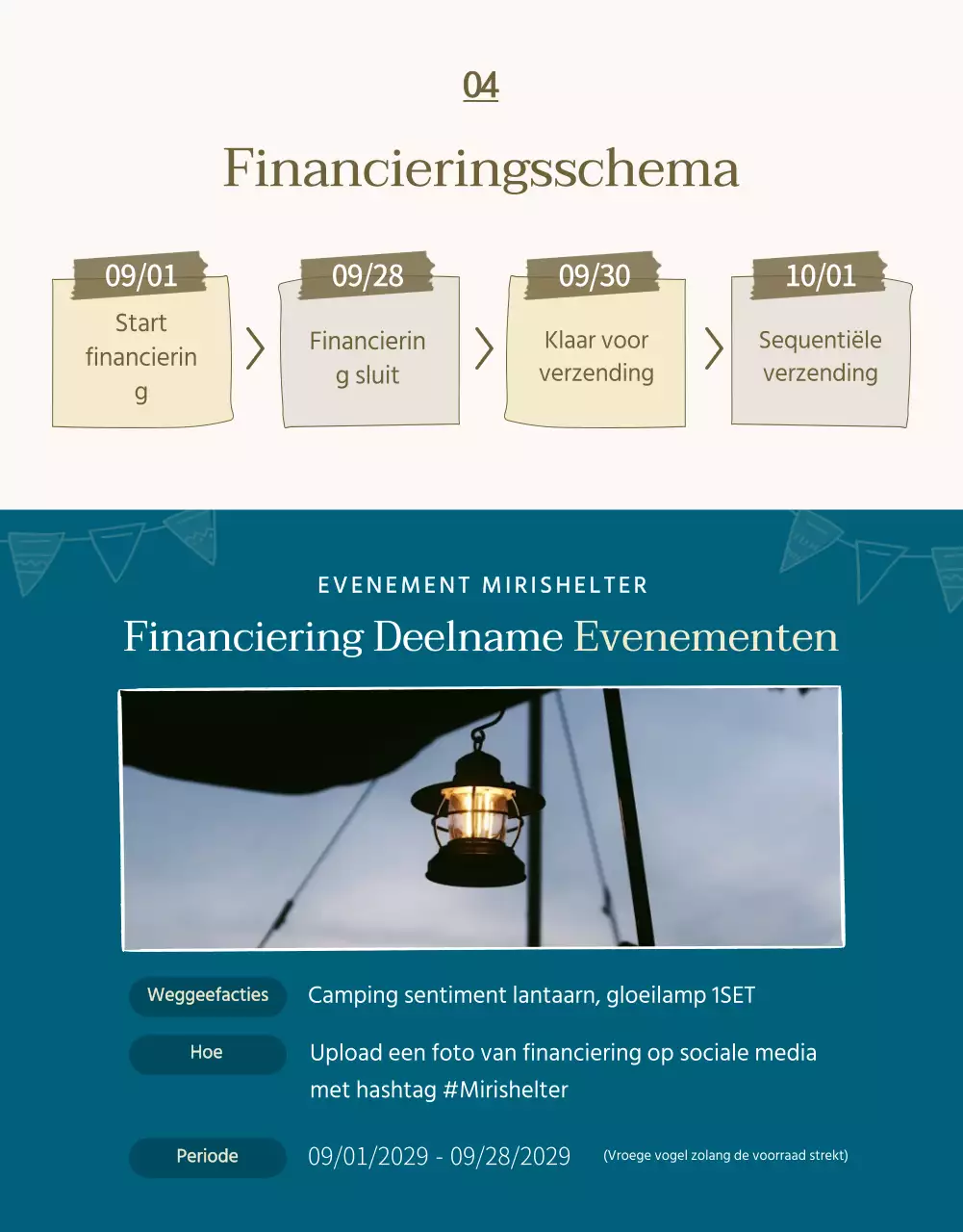 Emotioneel kampeerconcept in marineblauw en beige