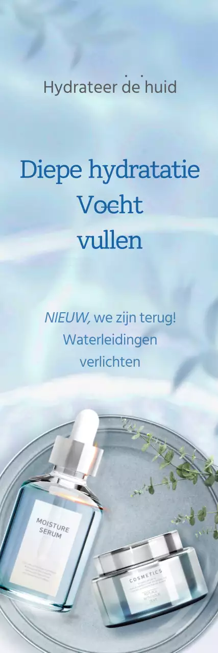 Blauwe, frisse golf concept huidverzorging