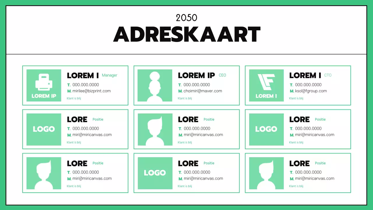 Zakelijke GoodNotes met mintkleurige zwarte lijnen