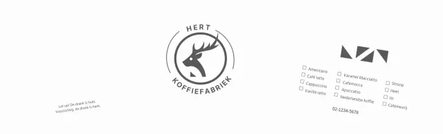 Café bekerhouder met hertenlogo