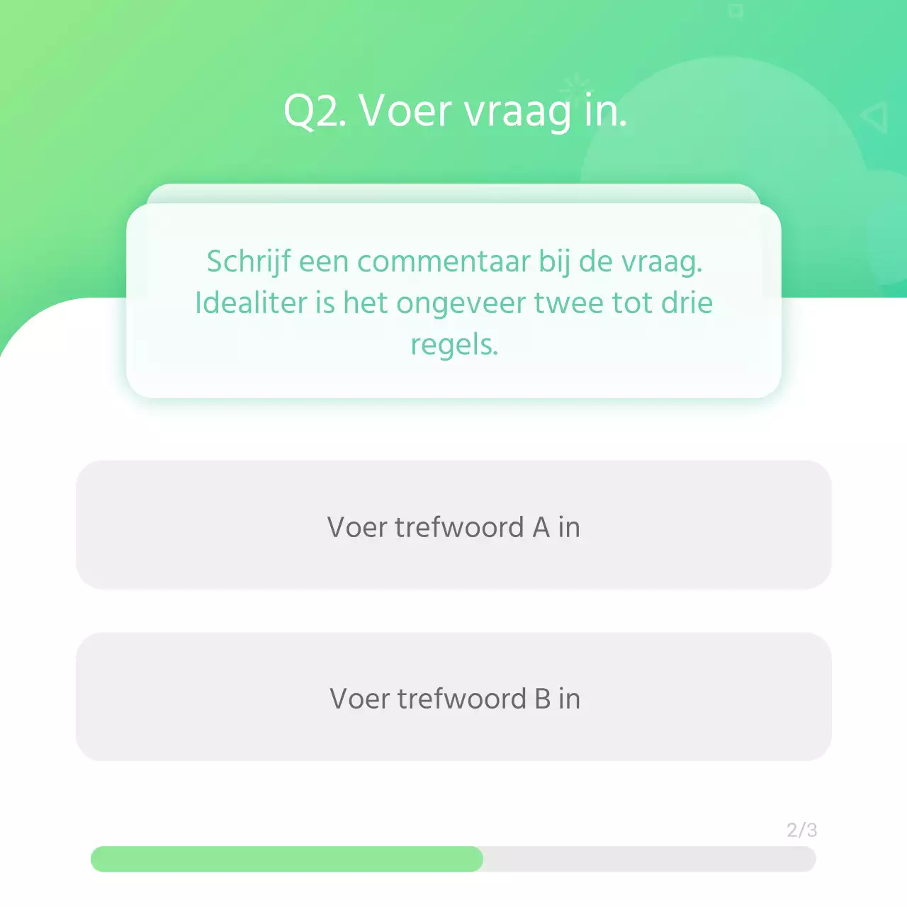 Eenvoudige eenvoudige psychologische test met gradiënten