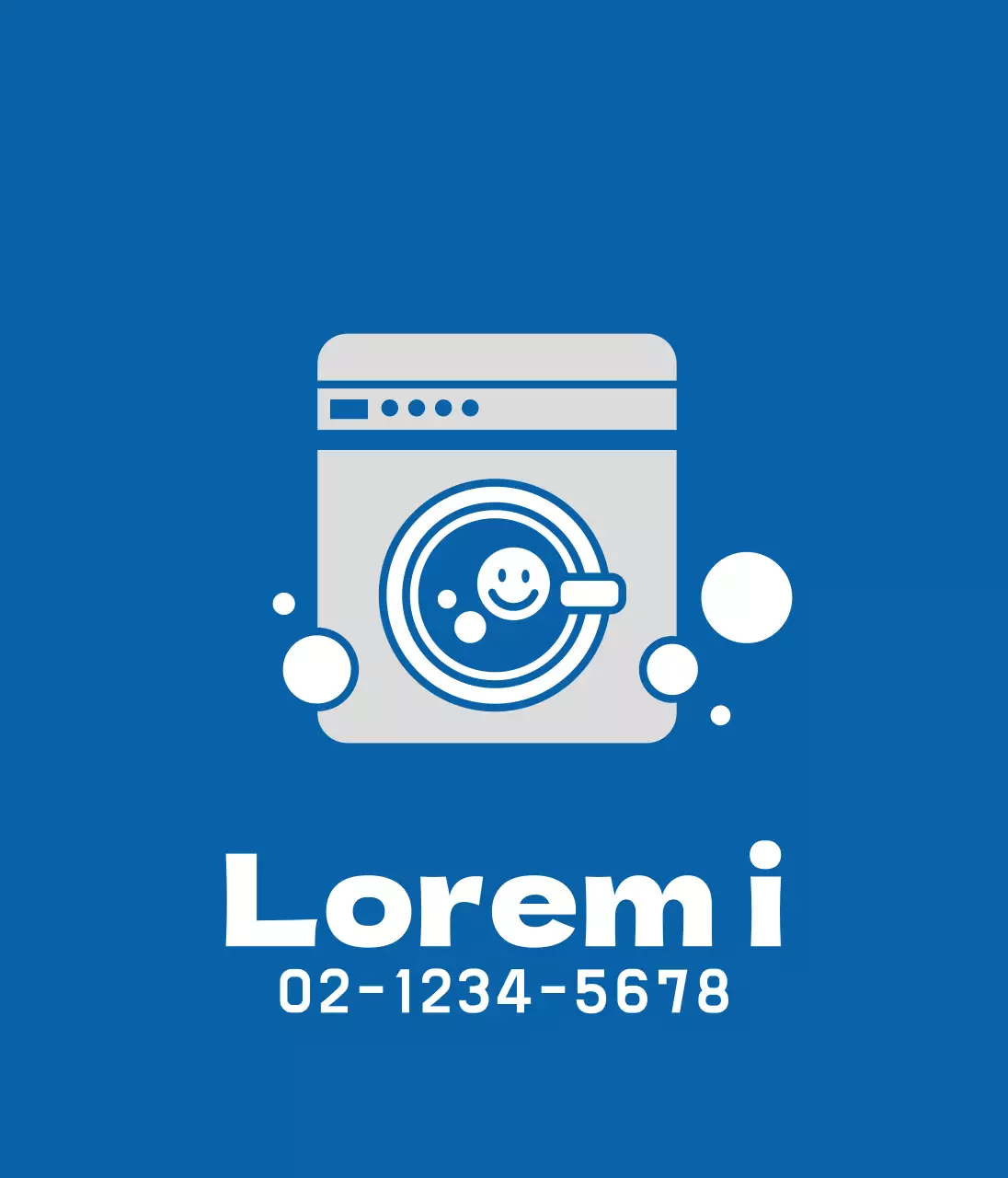 Faites la promotion de votre blanchisserie avec une illustration bleue