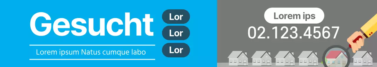 Blaue Illustration - Förderung sauberer Immobilien