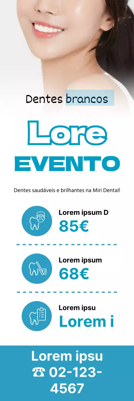Evento de branqueamento dentário Blue Dentist
