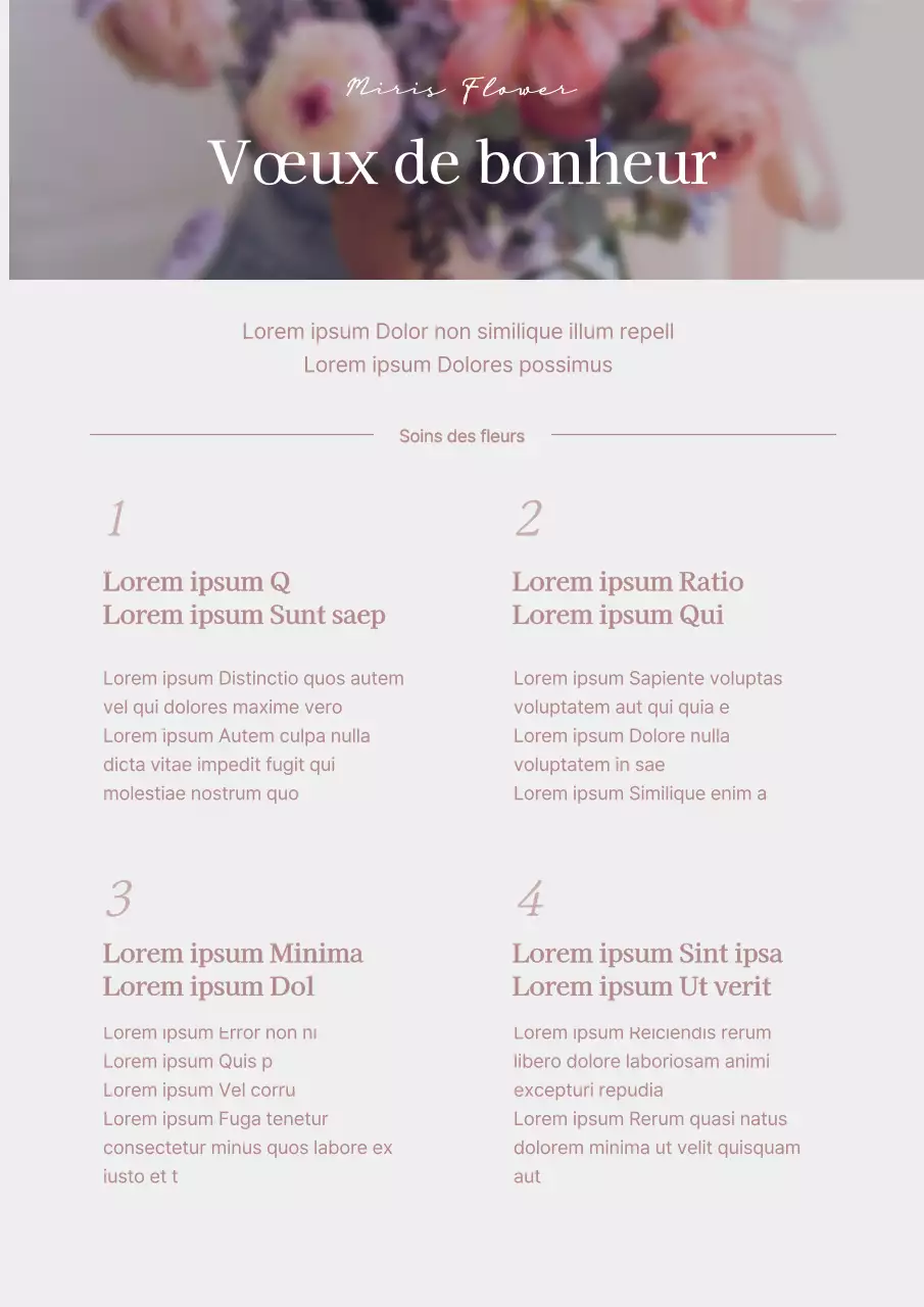 Photo Split Layout Florist en rose vintage