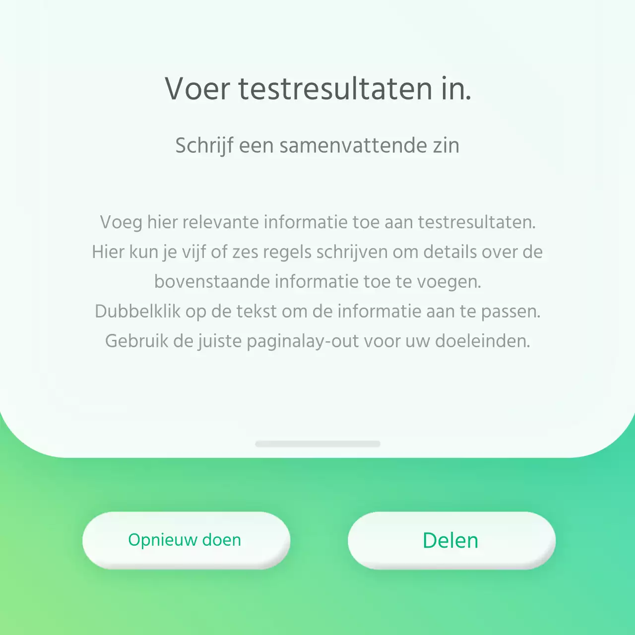 Eenvoudige eenvoudige psychologische test met gradiënten