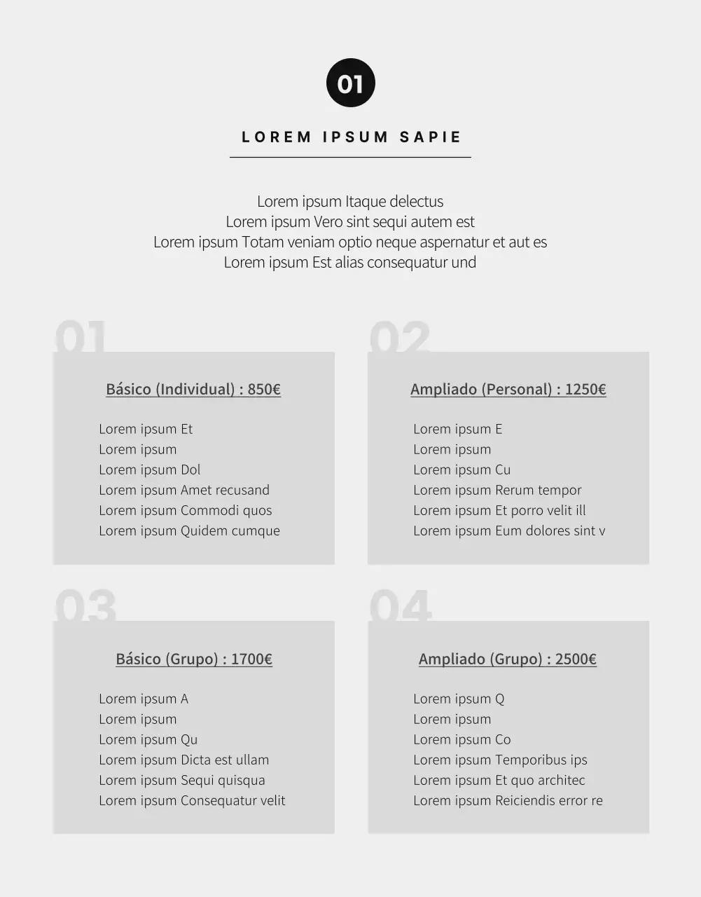 Página detallada del estudio fotográfico con tonos de color en blanco y negro