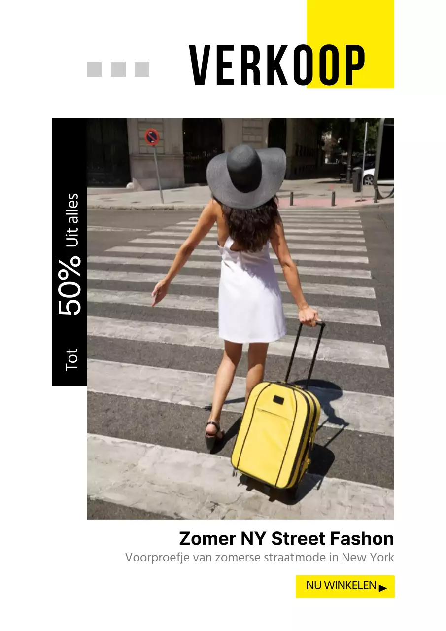 Yellow Summer New York Street Fashion Lookbook Uitverkoop Vrouwen Winkelen