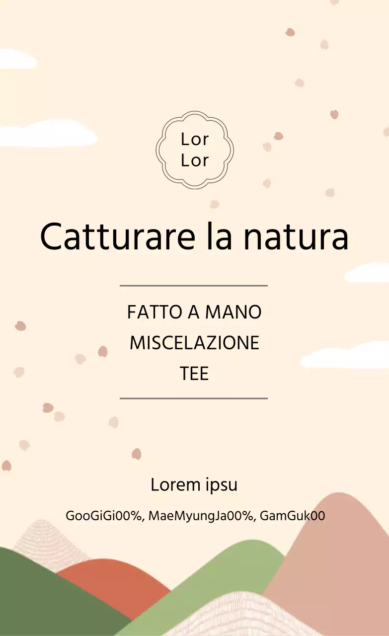 Adesivi pastello per un tè sano e rilassante