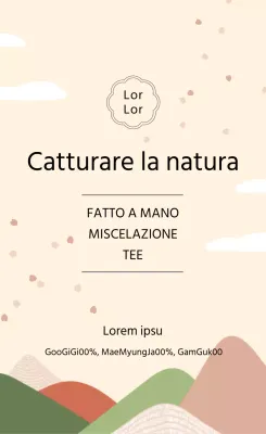 Adesivi pastello per un tè sano e rilassante