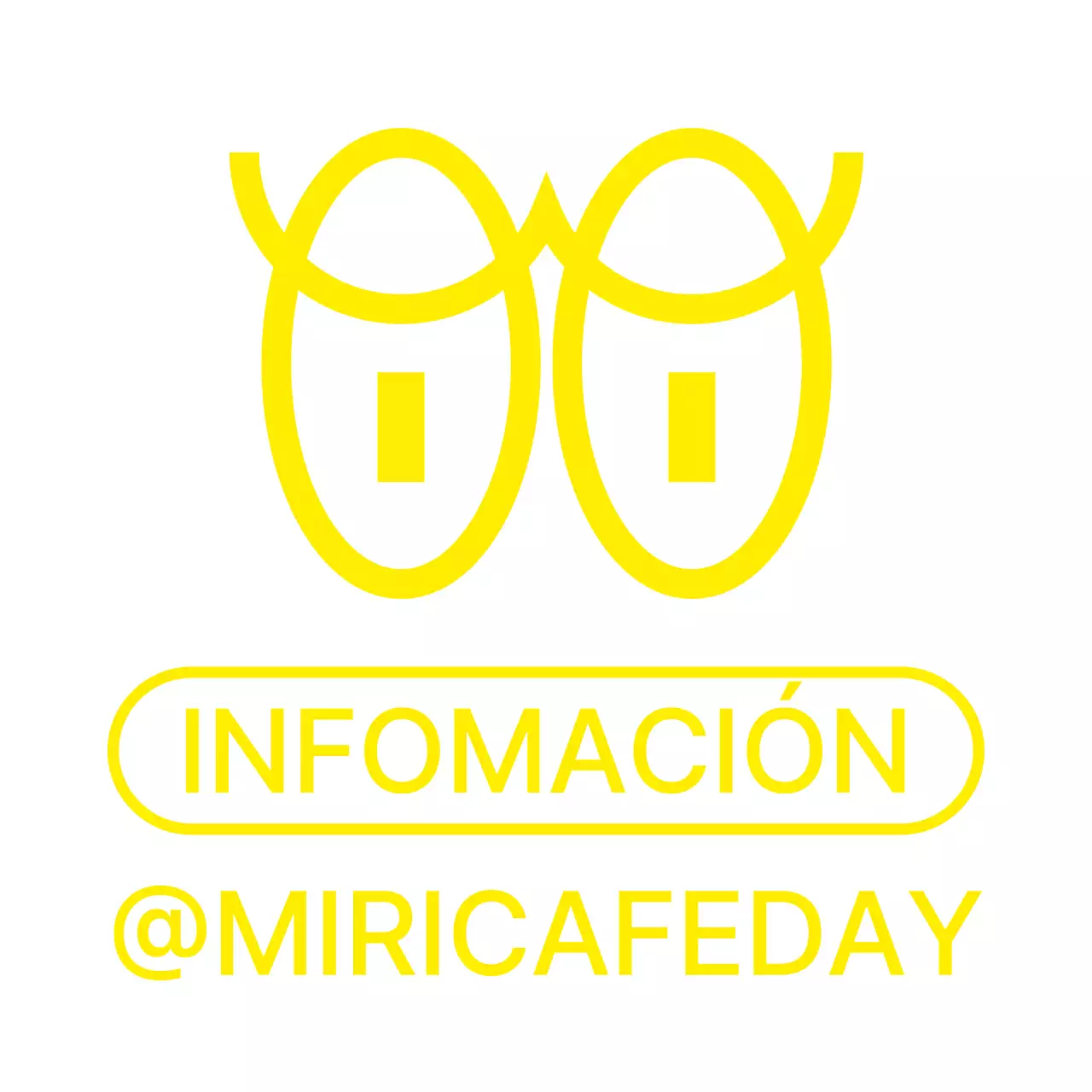 Lindo y limpio rebotando ojo ilustración en amarillo con texto combinación Style Cafe