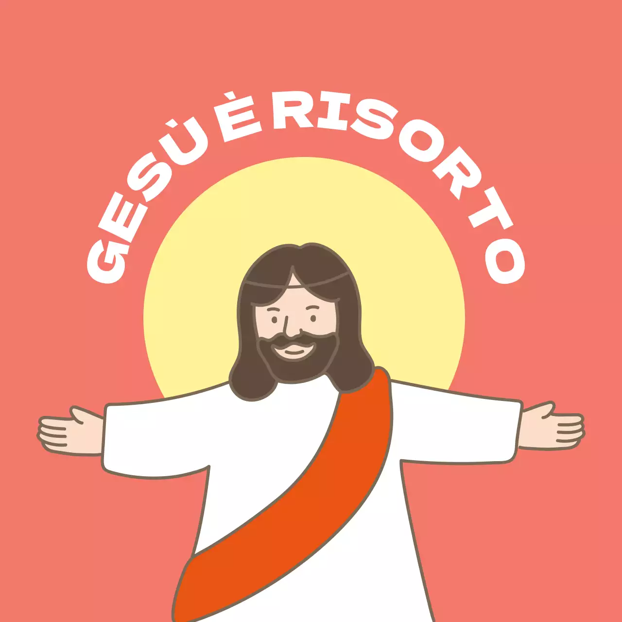 Adesivi illustrati multicolore per la chiesa di Pasqua