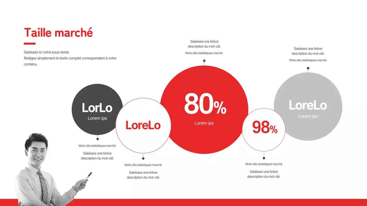 Des proportions circulaires nettes dans le concept rouge