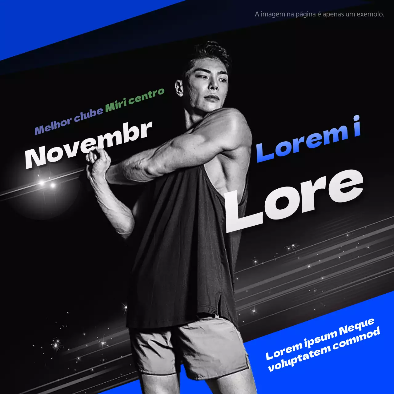 Preto e azul para uma saúde simples Notícias de fitness