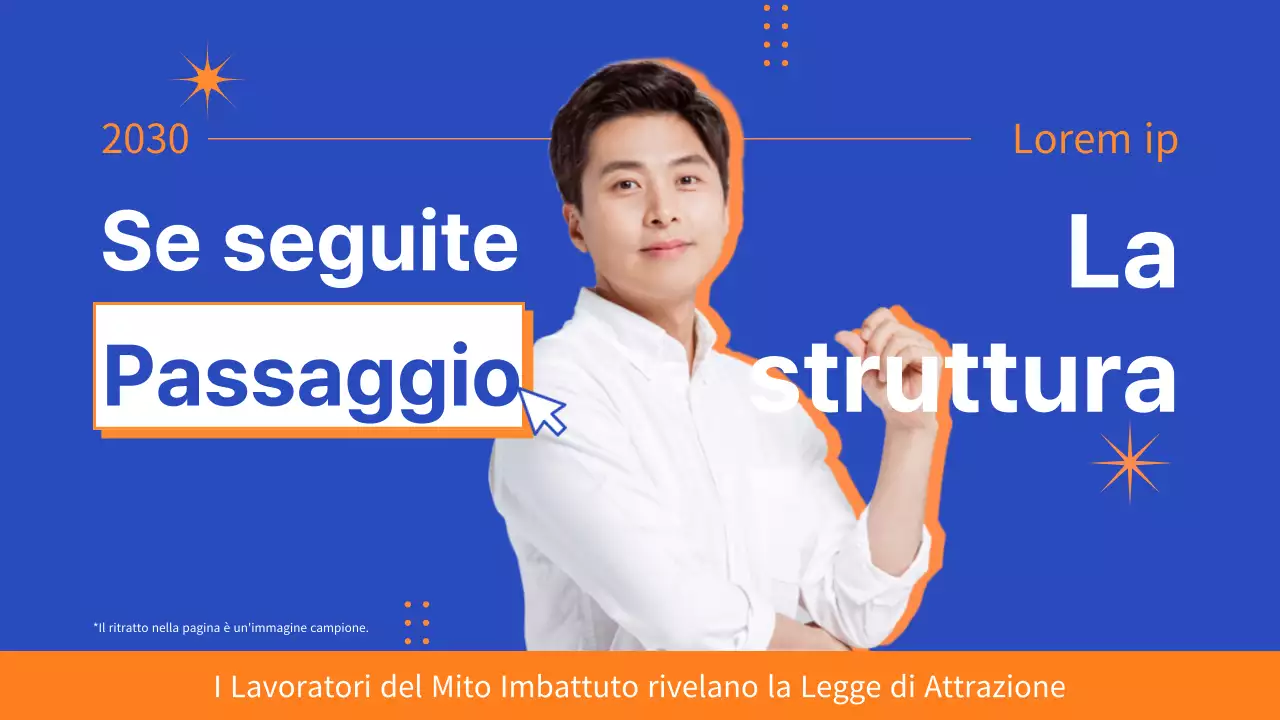 Lettera di presentazione della dichiarazione personale arancione e blu, pulita, con una miniatura in miniatura