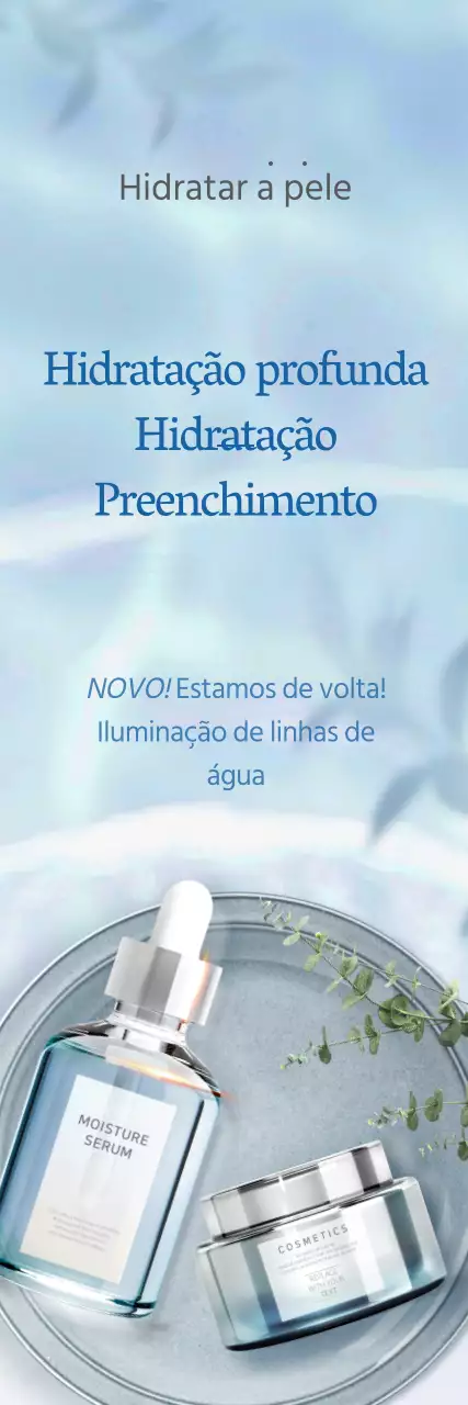 Conceito de onda azul e fresca para os cuidados da pele