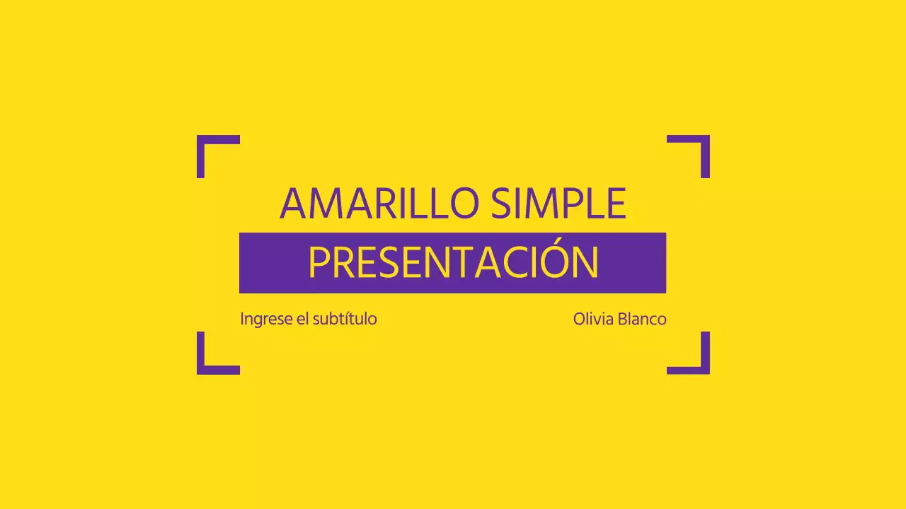 Una presentación fuerte y limpia en amarillo y morado