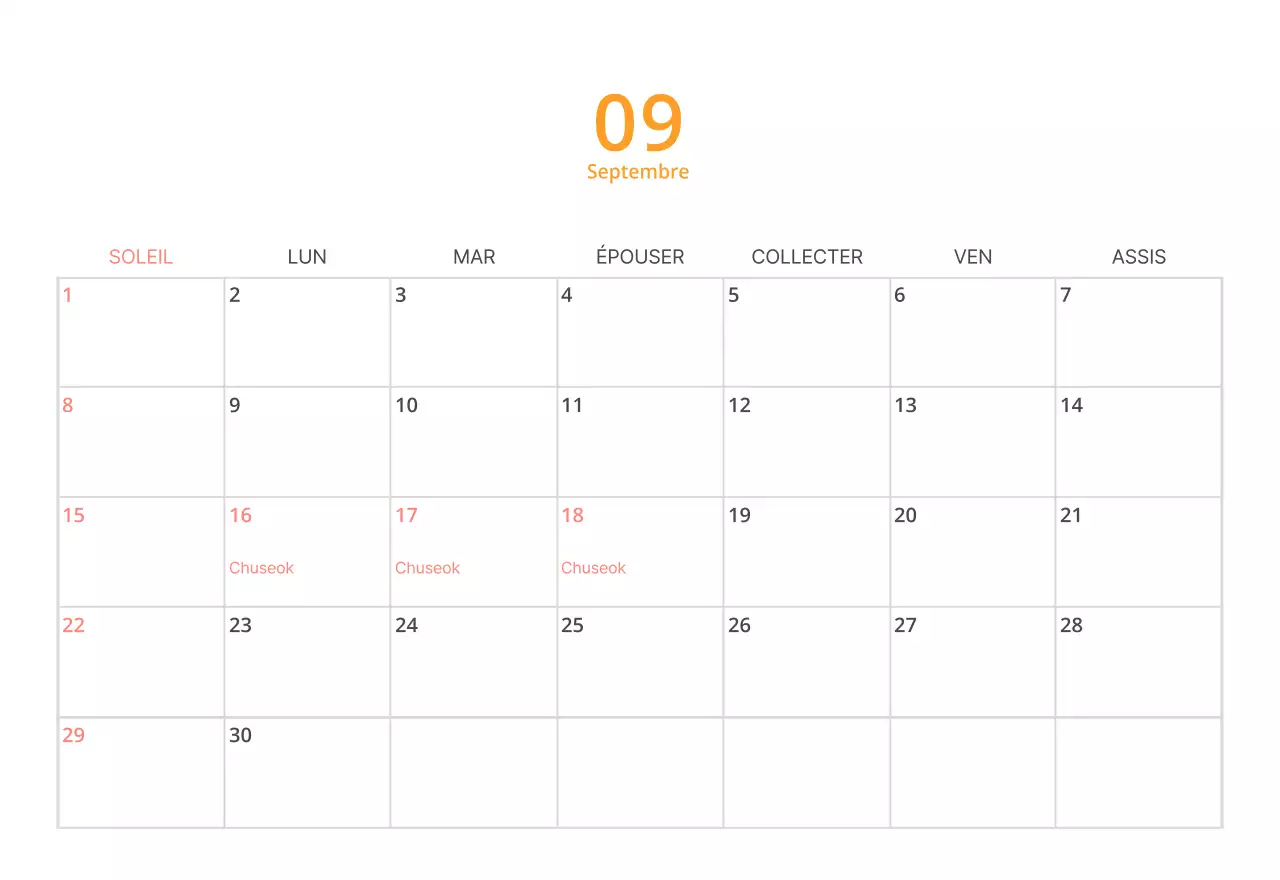 Calendrier de bureau illustré vert sur le thème de la famille