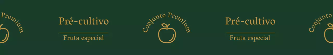 Padrão de logótipo de quinta de estilo simples em verde escuro e ocre
