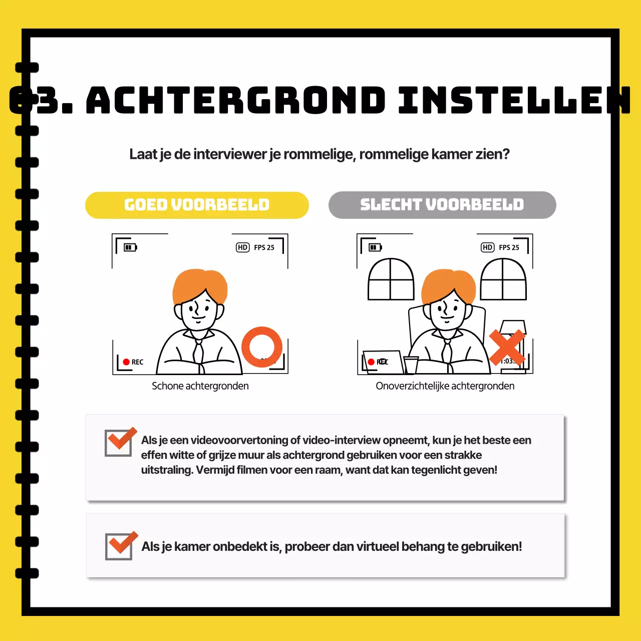 Adverteer en boek gele en witte studieruimtes voor persoonlijke interviews