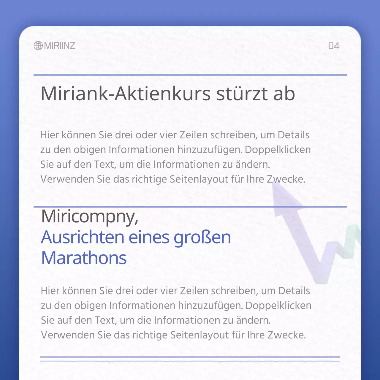 Papier Textur Karte in Blau und GrauConcept NewsClipping