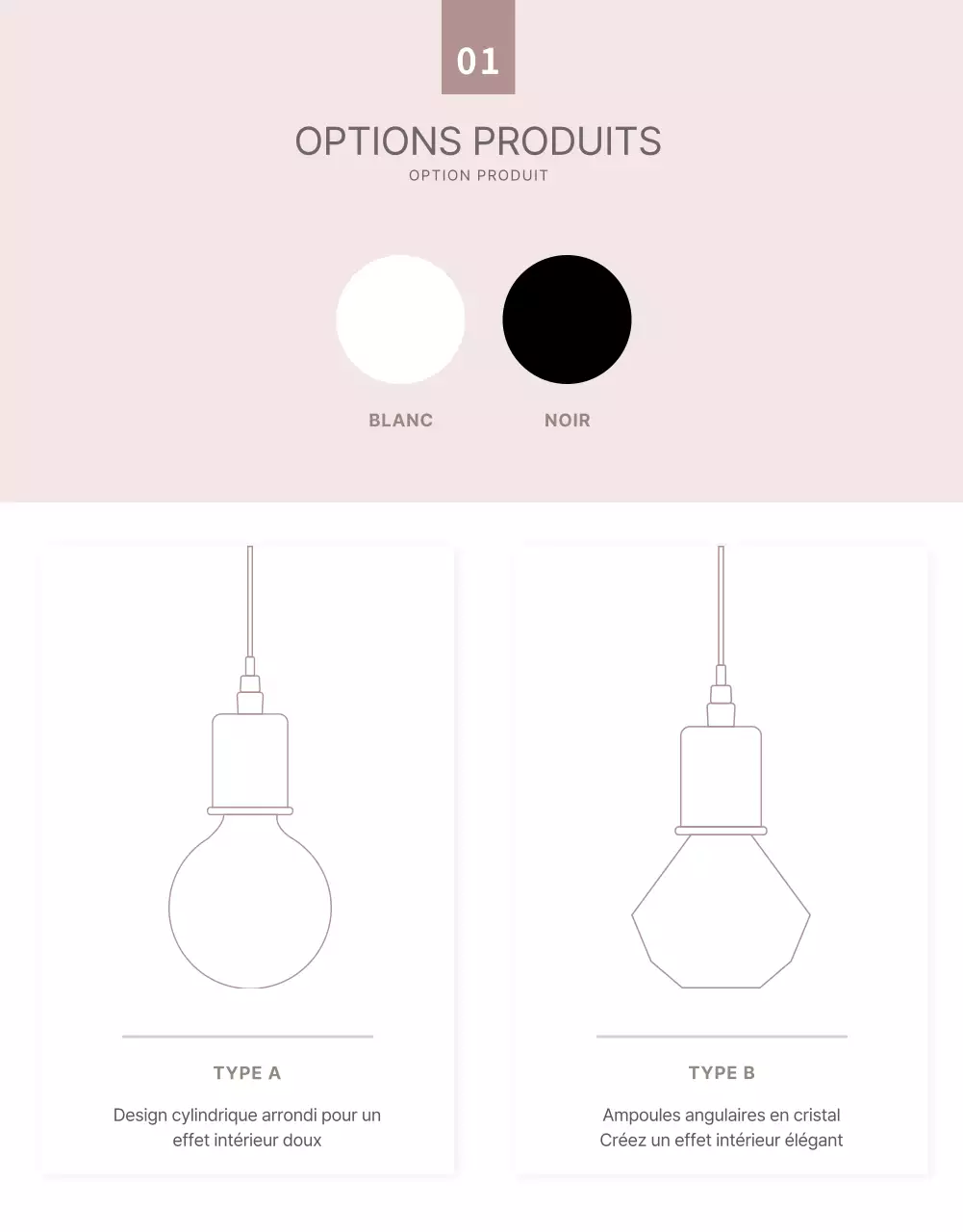 Mauve Simple Light page de détail