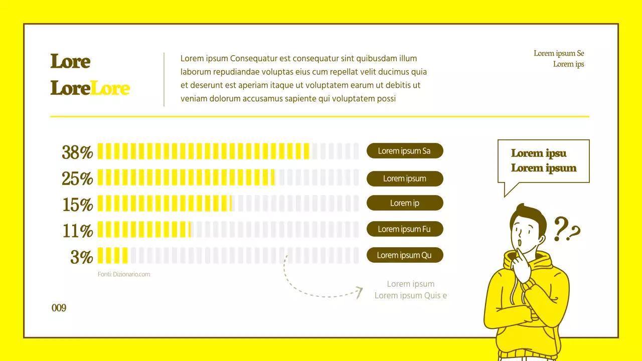 Giallo concetto pulito grafico a barre design