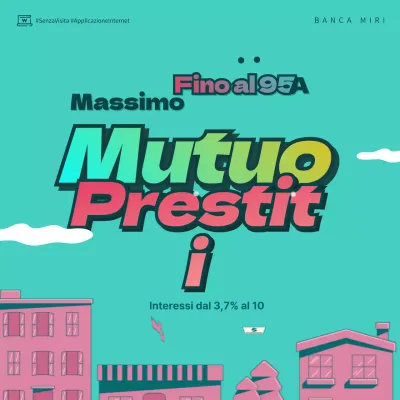 Video banner animato gif ipotecario azzurro e rosa