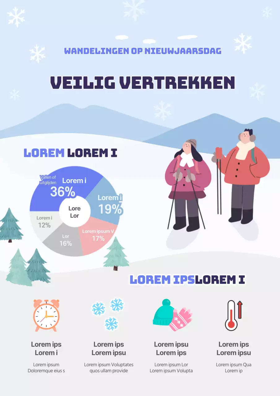 Blauw winter alpinisme thema