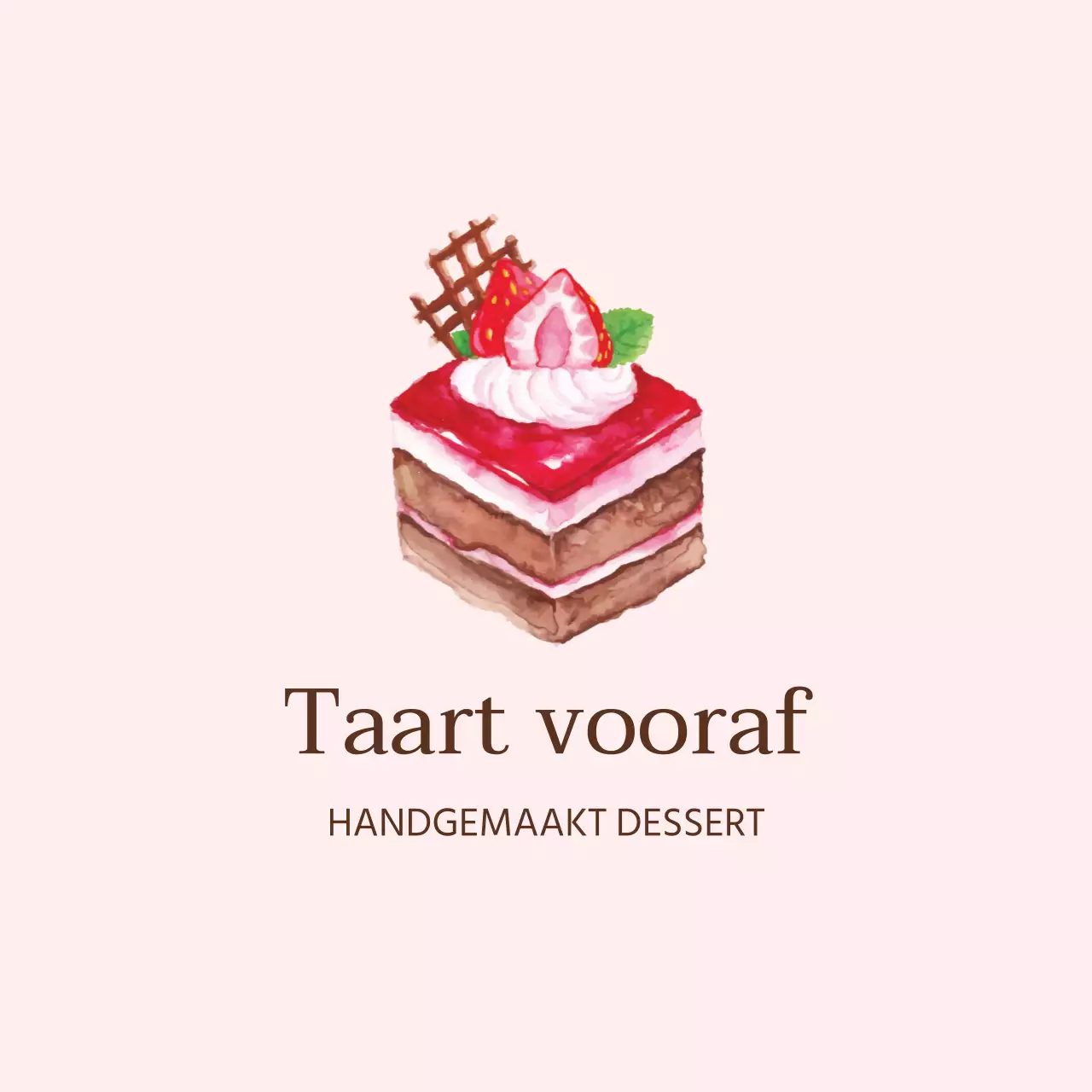 Roze illustratie nette cafe taart promotie