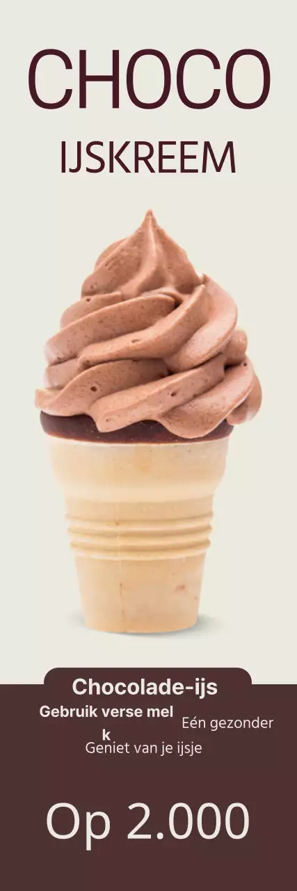 Bruine foto benadrukt schoon ijs