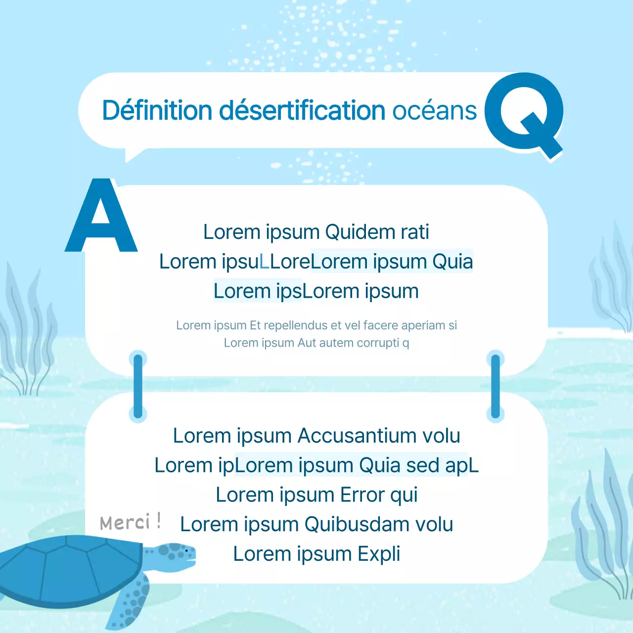 Qu'y a-t-il dans le ciel bleu de la journée de la forêt et des produits de la mer ?