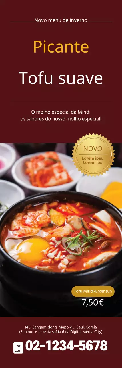 Promover o novo menu do seu restaurante de sushi