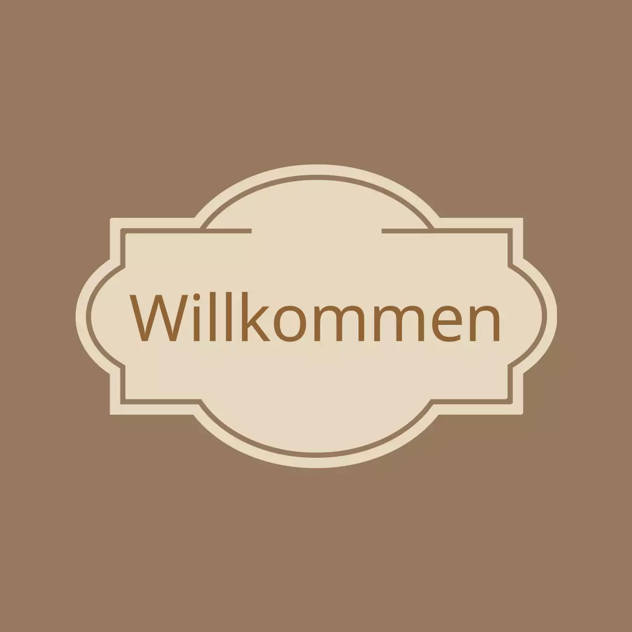 Willkommensschild mit Etiketten Hotel Valeant