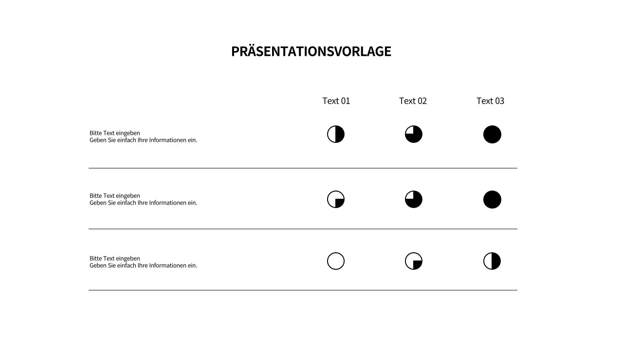 Einfache schwarze Formen