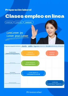 Blue Neat Currículo en línea para clases de empleabilidad