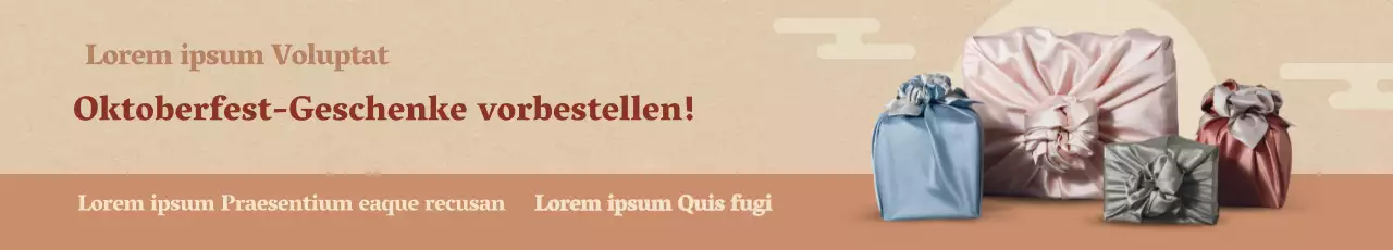 Chuseok-Geschenkbanner in gedeckten Tönen