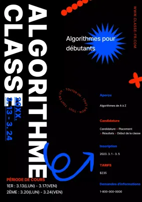 Recrutement de conférenciers algorithmiques sur le thème du bleu et de l'orange