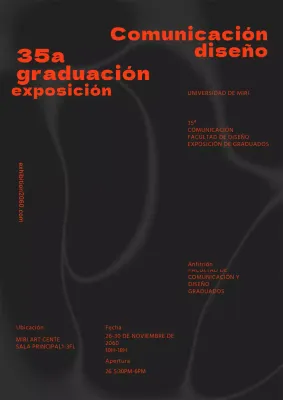 Una sencilla exposición de graduación con fondo de mármol negro